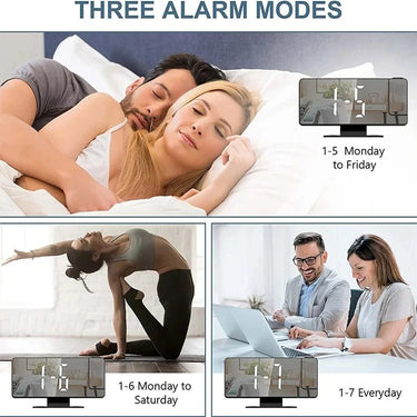 LED Projection Alarm Clock with Timer & Snooze - InspiredGrabs.com